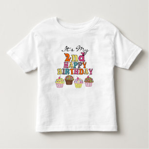 Pretty Cupcakes 2nd Birthday Tshirts and Gifts
