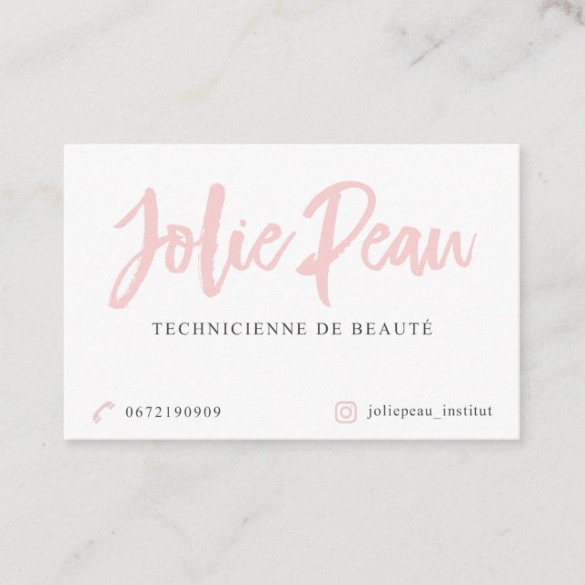Pretty Custom Cards| Not Editable Template Business Card (Front)