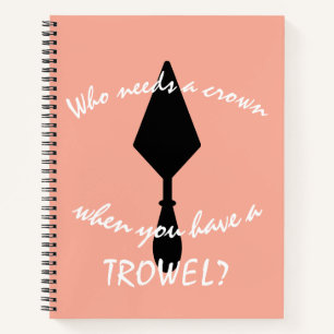 Pretty Custom Pink and Black Archaeologist Trowel  Notebook