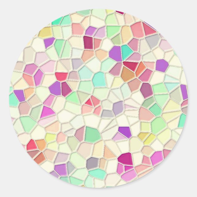 Pretty Cut Glass 2 Classic Round Sticker (Front)