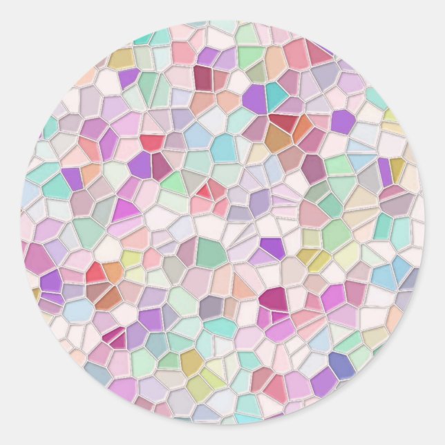 Pretty Cut Glass  Classic Round Sticker (Front)