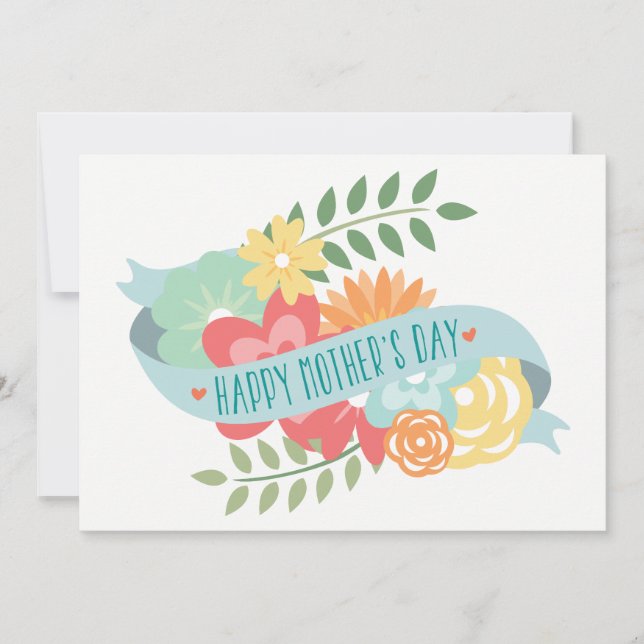 Pretty Cute Florals Mothers Day Card (Front)