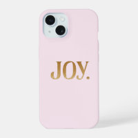 Pretty Cute Pink With Faux Gold Glitter Joy