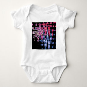 Pretty Cute Purple Ash Grey and Black Watercolors Baby Bodysuit