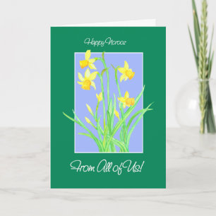 Pretty Daffodils 'From All of Us' Norooz Holiday Card