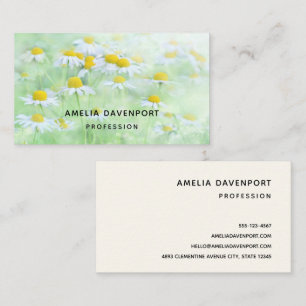 Pretty Daisies in a Field Photograph Business Card