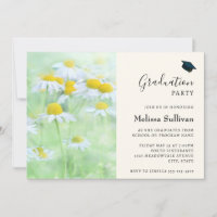 Pretty Daisies in a Field Photograph Graduation