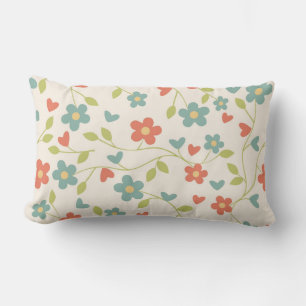 Pretty Daisies In Multi Colours Lumbar Cushion