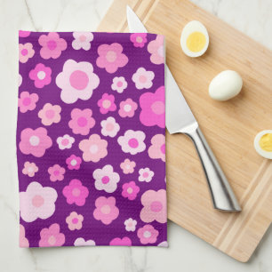 Pretty Daisies Pattern Unique Colorful Floral Cute Tea Towel
