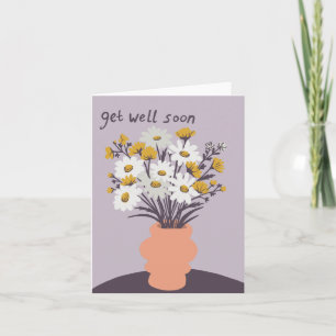Pretty Daisy Bouquet CUSTOM Get Well Soon Card