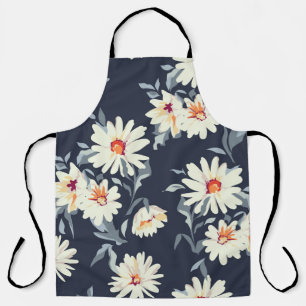 Pretty Daisy Floral: Seamless Print Apron