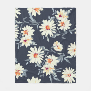 Pretty Daisy Floral: Seamless Print Fleece Blanket