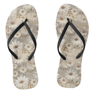 Pretty Daisy Pattern Jandals