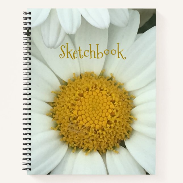 Pretty Daisy Sketch Notebook (Front)