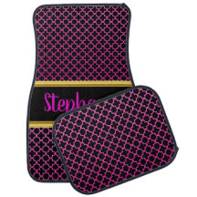 Pretty Damask Lace Pattern Pink and Black #16