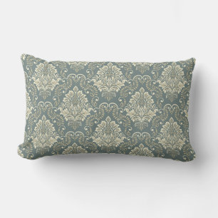 Pretty Damask Pattern Lumbar Pillow