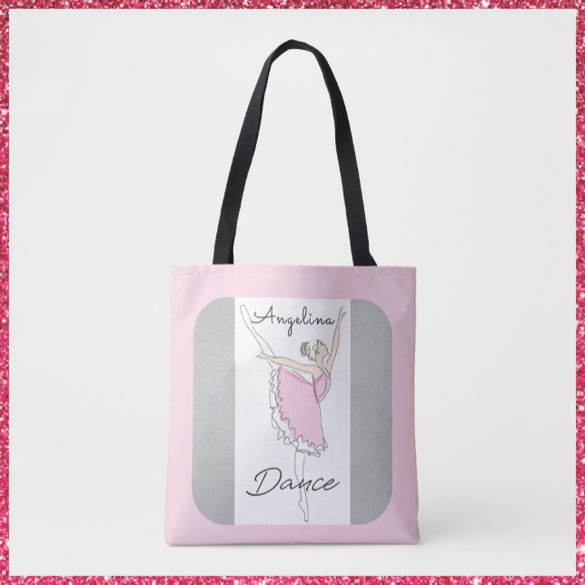 Pretty Dancing Ballerina in Pink Tutu Tote Bag (Creator Uploaded)