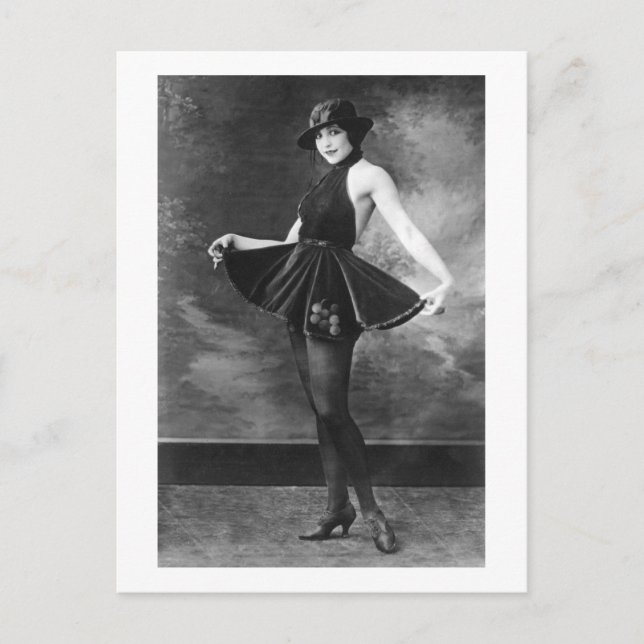 Pretty Dancing Girl, 1910s Postcard (Front)