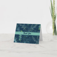 Pretty Dark Blue & Teal Green Leaves