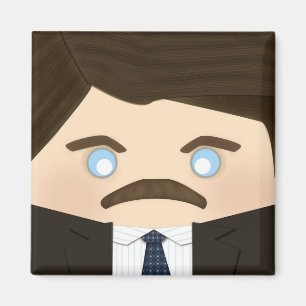 Pretty, Dark Haired Women and Breakfast Food Magnet