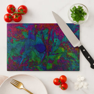 Pretty Decorative Blue and Purple Cutting Board
