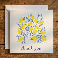 Pretty delicate blue and yellow lemon vines