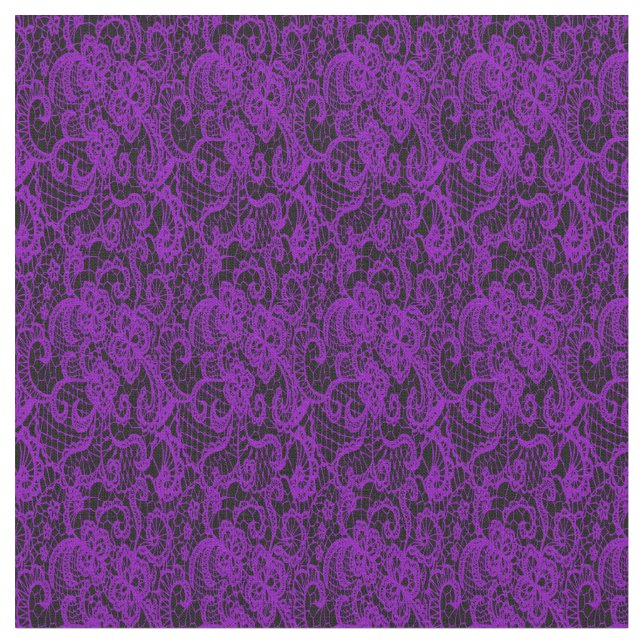 Pretty Delicate Purple Lace Fabric (Close Up)