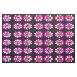 Pretty digital flowers fashion fabric