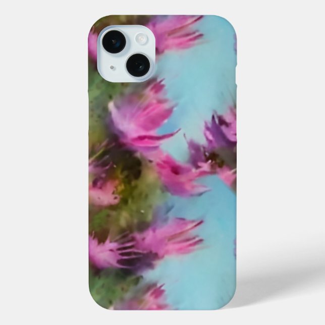 Pretty digital watercolor art phone case (Back)