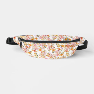 Pretty Ditsy Floral Pattern Yellow Orange Custom Bum Bags
