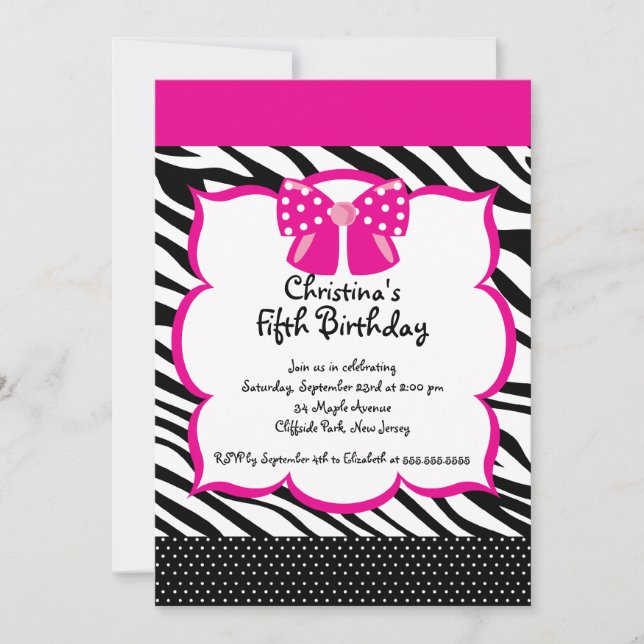 Pretty Diva Birthday Girl Party Invitations (Front)