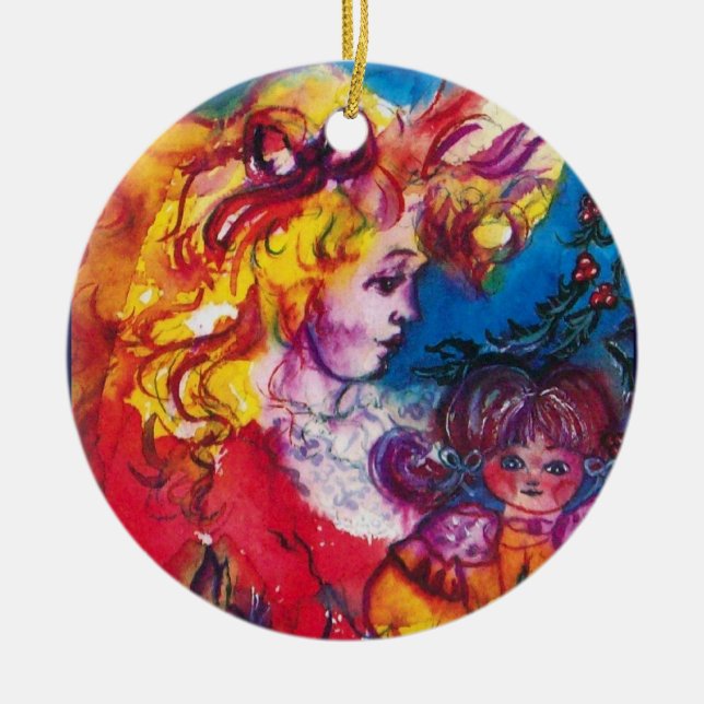 PRETTY DOLL CERAMIC TREE DECORATION (Front)