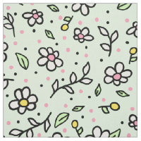 Pretty Doodle Daisy Flowers Cute Girly Pattern