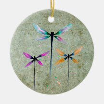 Pretty dragonflies watercolor rustic