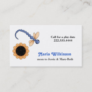 Pretty Dragonfly and Flower Mummy Card