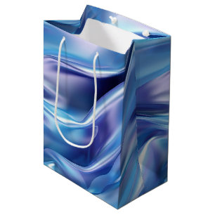 Pretty Dreamy Blue Purple Bridal Shower Medium Gift Bag