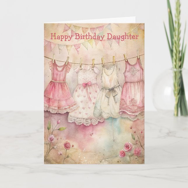 Pretty Dresses Birthday Card (Front)