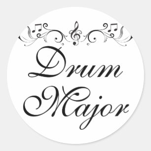 Pretty Drum Major Marching Band Gift Classic Round Sticker
