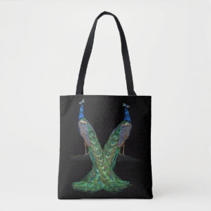 Pretty Dual Peacock Tote Bag