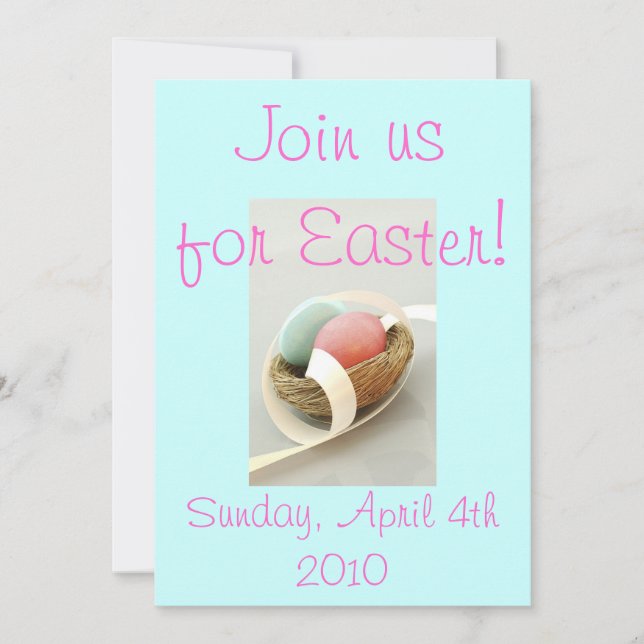 Pretty Easter Eggs Easter Invitations (Front)