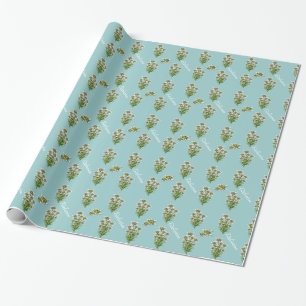 Pretty Edelweiss Floral Wrapping Paper