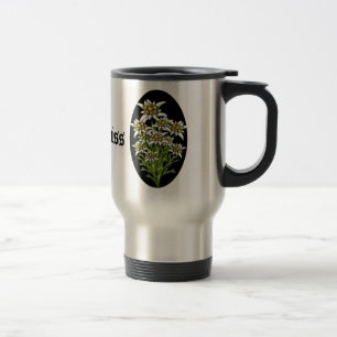 Pretty Edelweiss Flowers Custom Travel Mug