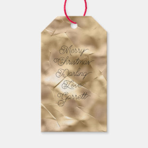 Pretty Elegant Champagne Gold Glam Gift Tags