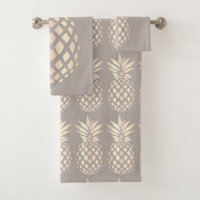 Pretty elegant copper rose gold pineapple & grey