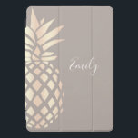 Pretty elegant copper rose gold pineapple & grey iPad pro cover<br><div class="desc">Modern faux copper rose gold pineapple.</div>