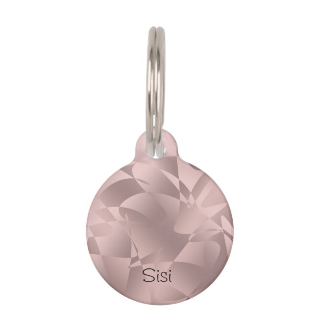 Pretty elegant stylish rose gold pattern pet tag (Front)