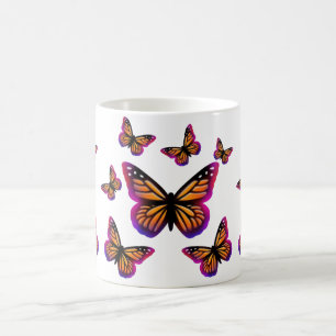 Pretty elegant watercolor butterflies coffee mug