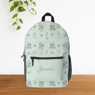 Pretty Elegant Watercolor Floral  Printed Backpack