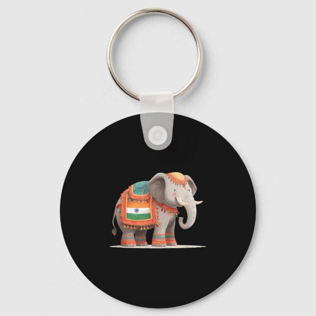Pretty Elephant Costume For Indian Colours And Ani Key Ring (Front)