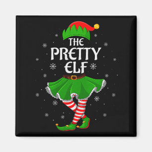 Pretty Elf Christmas Family Girls Women Elf Squad  Magnet